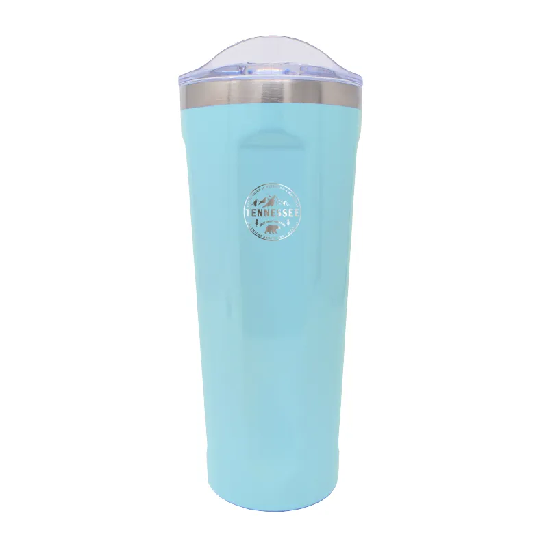 20 OZ TURQUOISE MYBEVI QUATRO SLIM TUMBLER